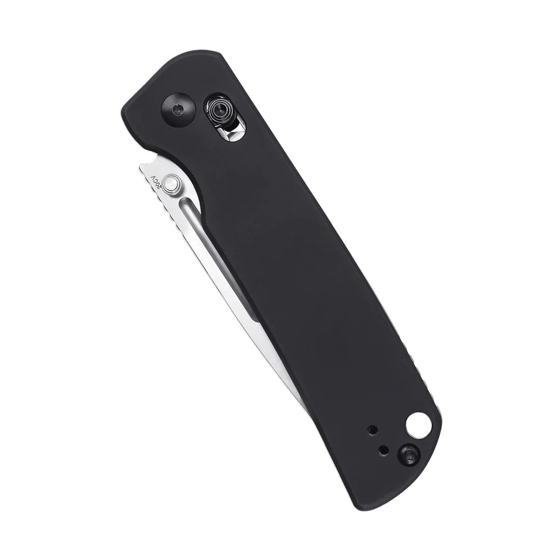 Kizer Escort Ki4481A1 Folding Pocket Knife - CPM 20CV Steel Blade & Black Aluminum Handle - EDC, Camping, Outdoor Survival Gear