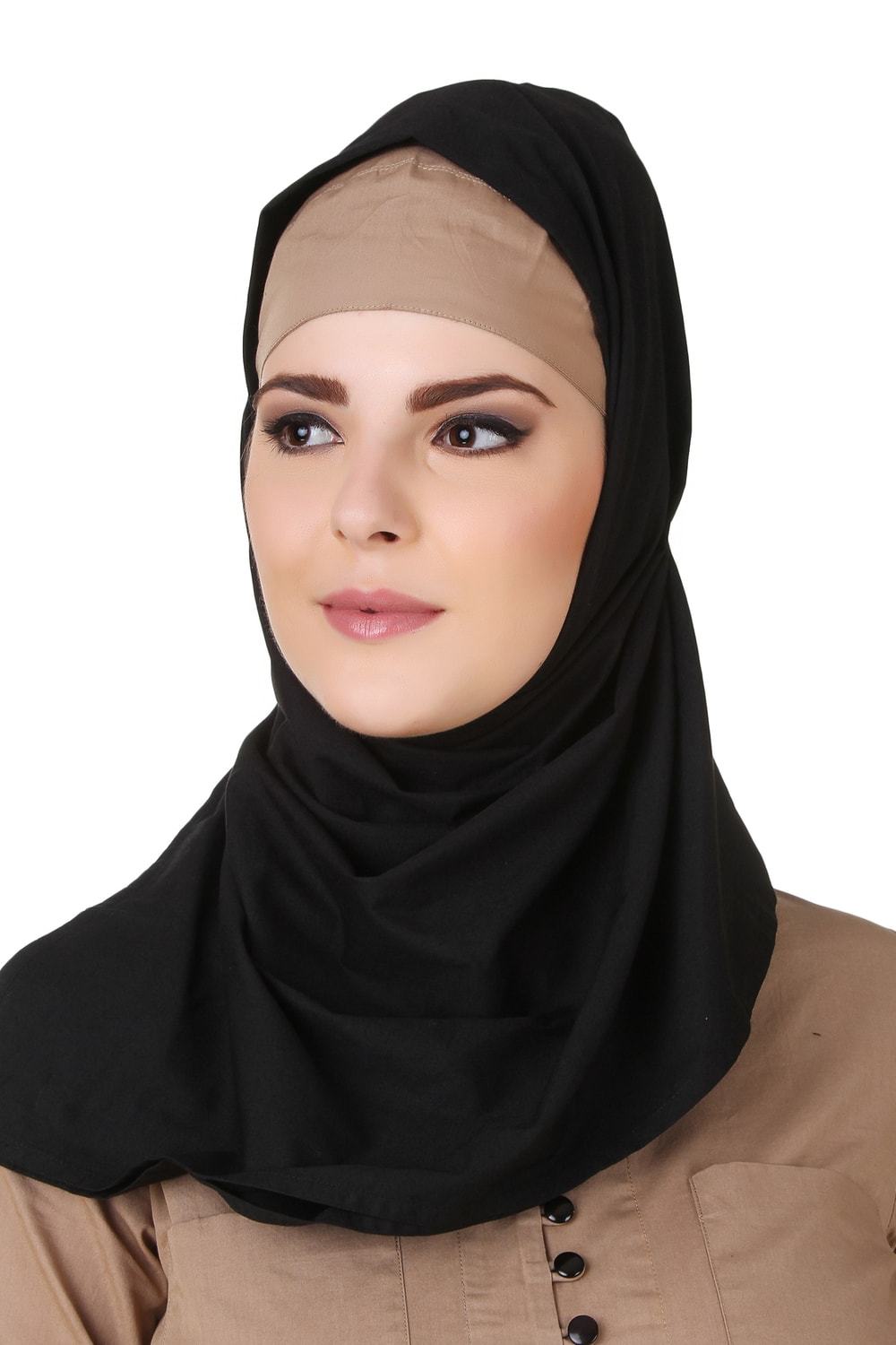 Afnan Cotton Khaki Tunic for Women - Soft Casual Long Shirt Top with Side Slits | Perfect for Work, Travel & Everyday Wear