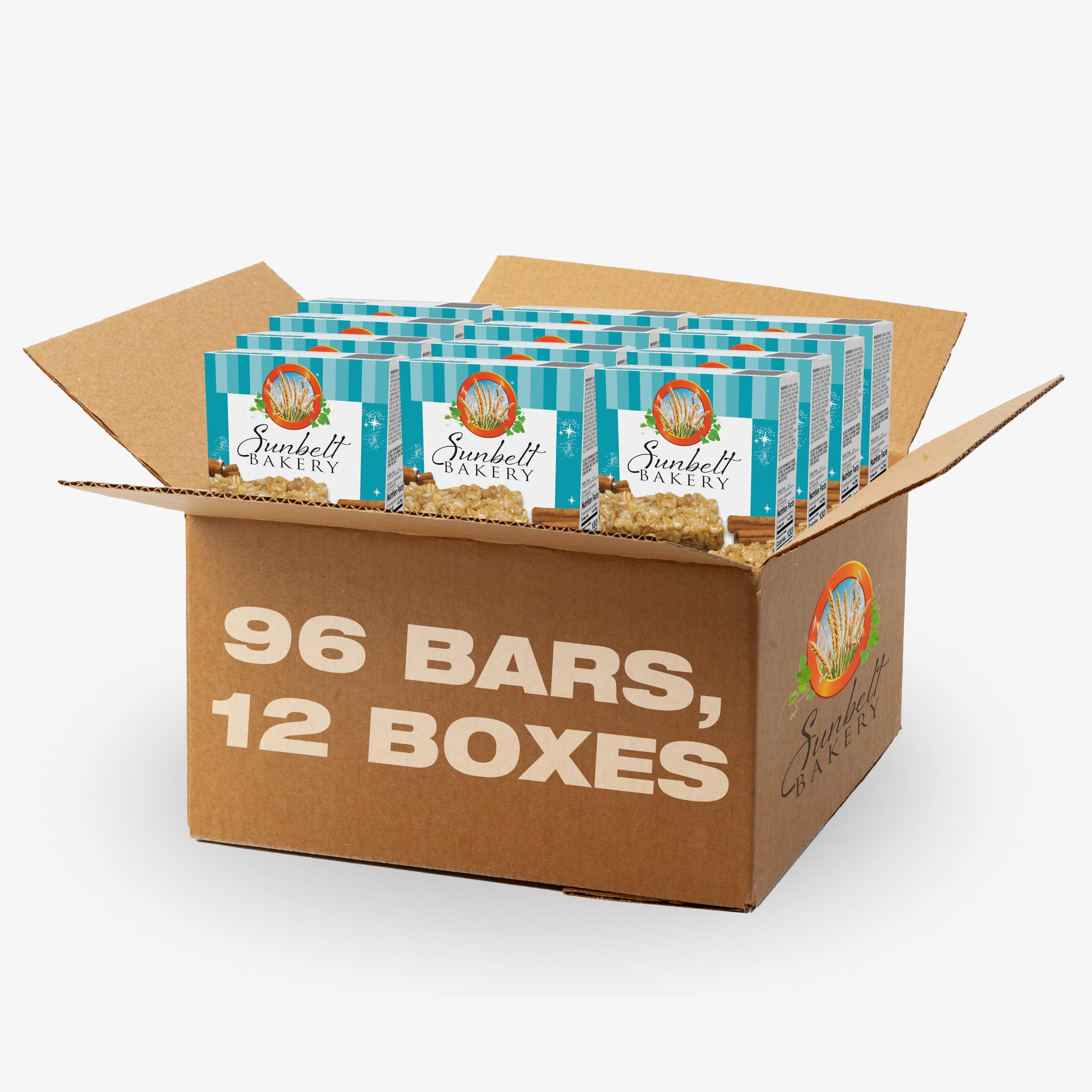 Sunbelt Bakery Snickerdoodle Chewy Granola Bars - 96 Count (12 Boxes of 8) | 1oz Protein Packed Breakfast & Snack Bars | On-the-Go Energy for Hiking, School Lunches & Office Snacks