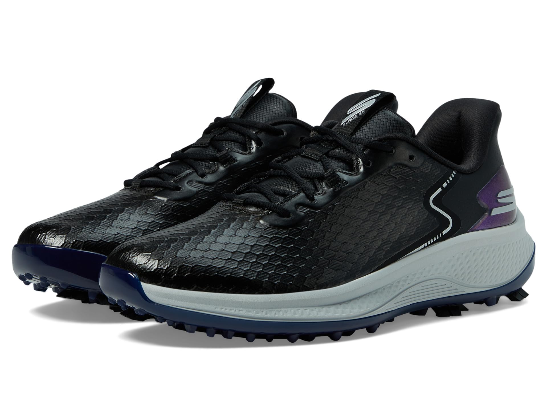 Skechers Men's Go Golf Blade Slip-On Golf Shoes - Black - UK 7.5 | Waterproof & Comfortable Spikeless Golf Footwear for Walking Courses | Perfect for Golfers, Driving Range & Casual Wear