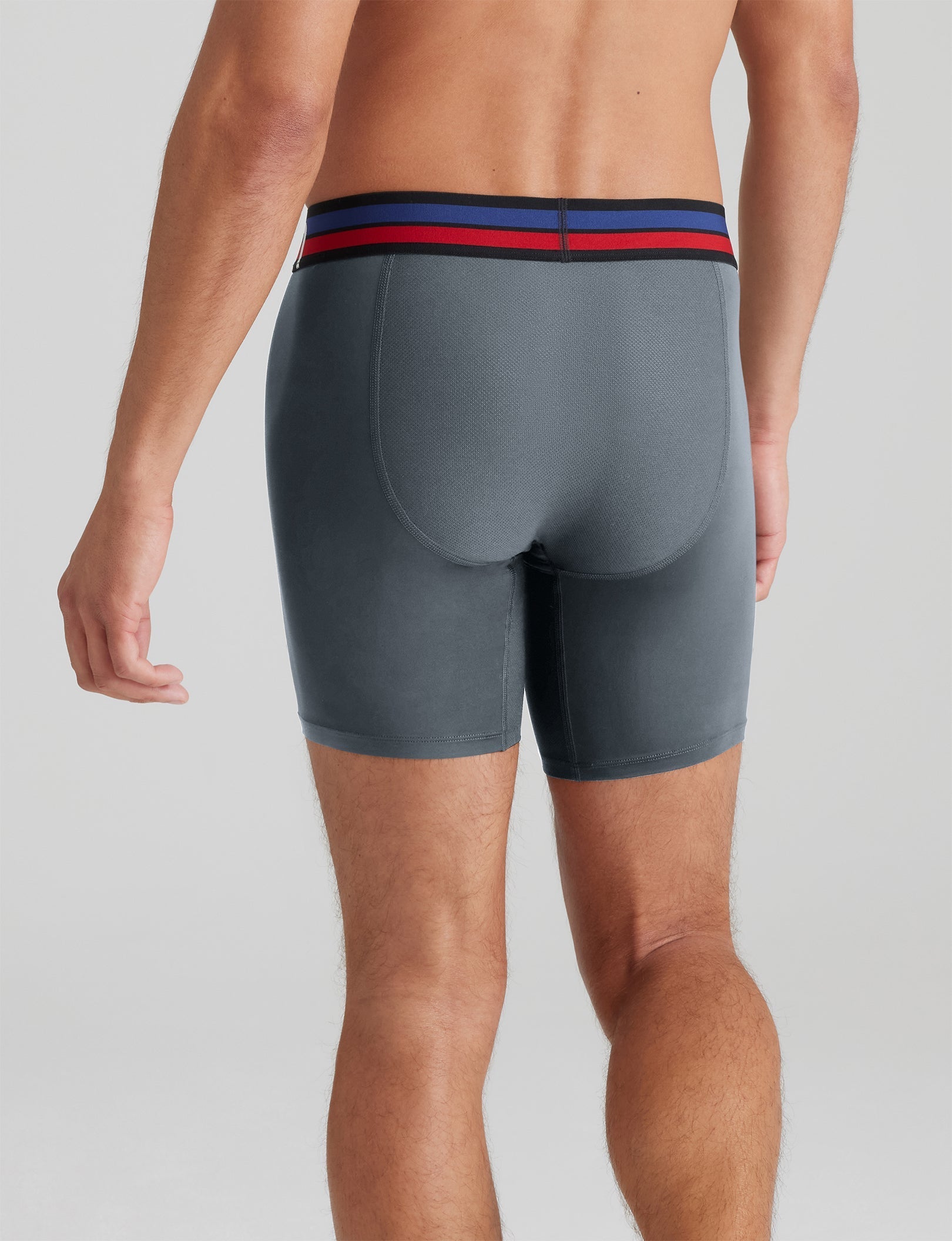 360 Sport Mid Length Boxer Briefs - 6 Pack Moisture Wicking Men's Underwear for Gym, Running & Active Lifestyle