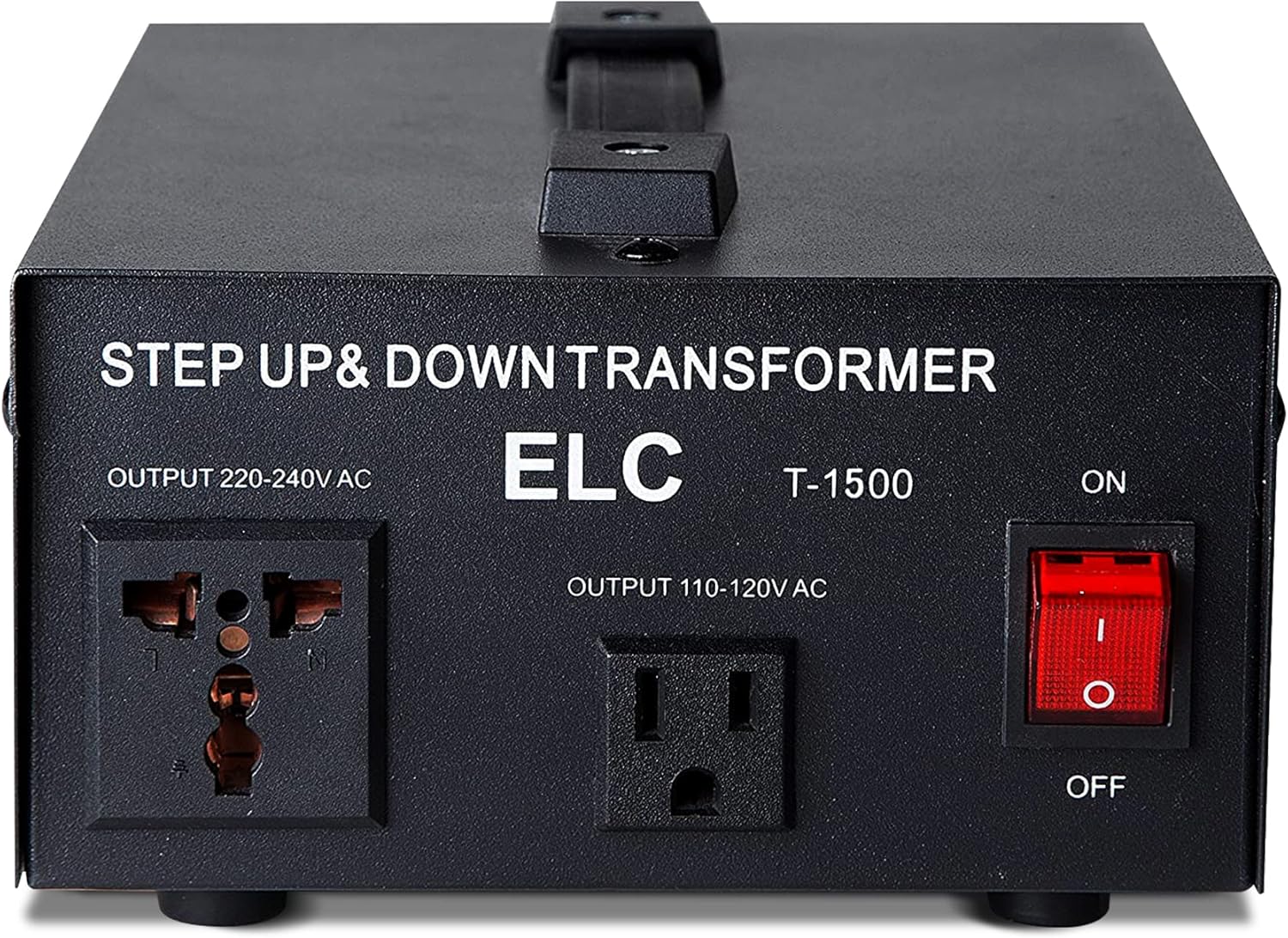 ELC T 1500 Voltage Converter Transformer - Step Up/Down 110V to 220V & 220V to 110V Power Converter with Circuit Breaker Protection - CE Certified (3 Year Warranty) - Perfect for Travel, Home Appliances & Electronics in USA/Europe/Asia