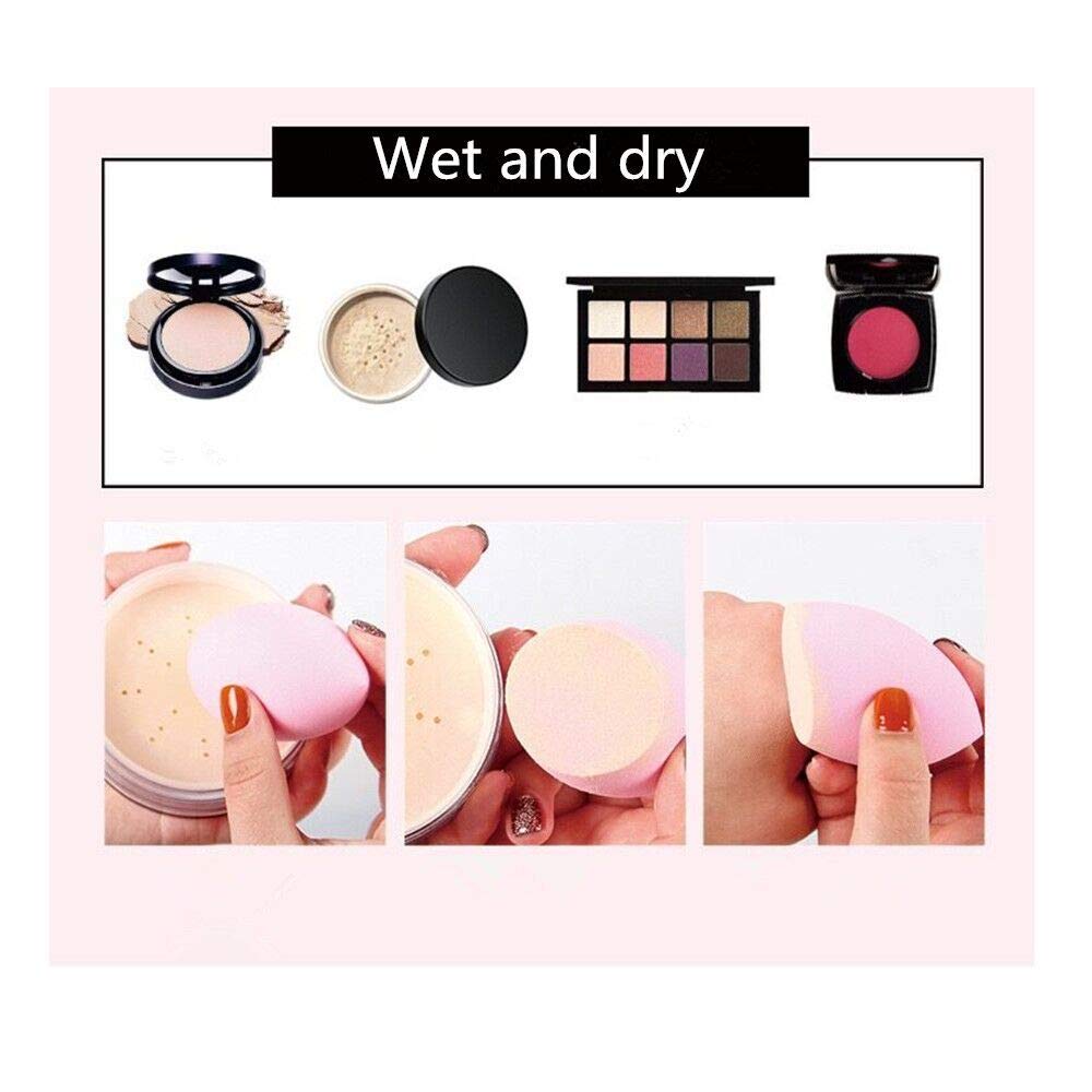 **Latex-Free Makeup Sponge Blender - Beauty Egg Puff Foundation Sponge Applicator (3 Pack) for Flawless Liquid & Powder Application - Perfect for Travel & Everyday Makeup**