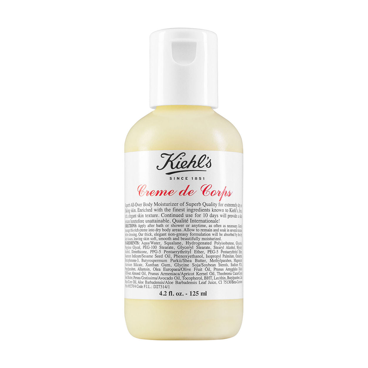 Kiehl's Since 1851 Creme De Corps Body Lotion - Ultra Moisturizing & Nourishing Dry Skin Care - Perfect for Daily Hydration & Winter Skin Relief