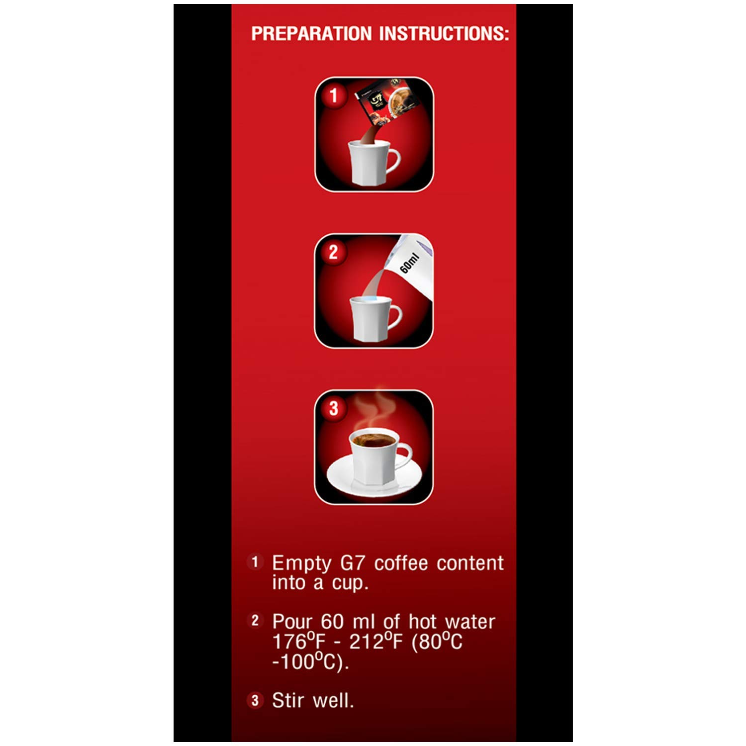 Trung Nguyen G7 Instant Coffee - 100% Pure Black Soluble Vietnamese Coffee, Strong & Bold Flavor (15 Packets/Box, 3 Pack) - Perfect for Office, Travel & Home Brewing