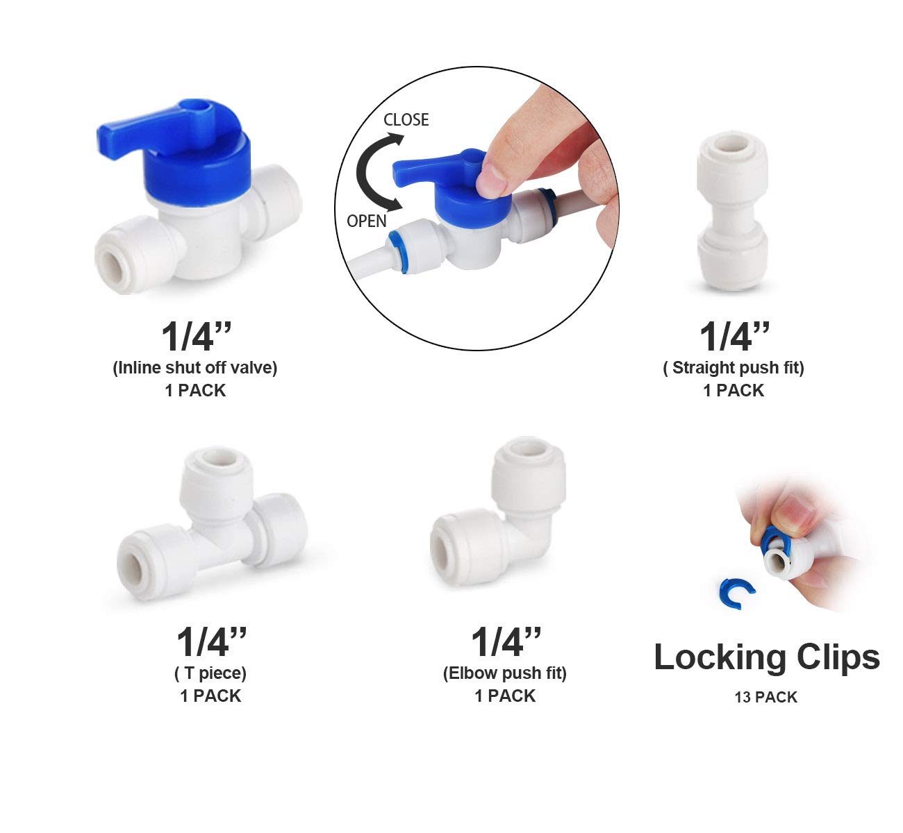 49.2Ft Refrigerator Water Line Kit with Ice Maker Connector - 1/4