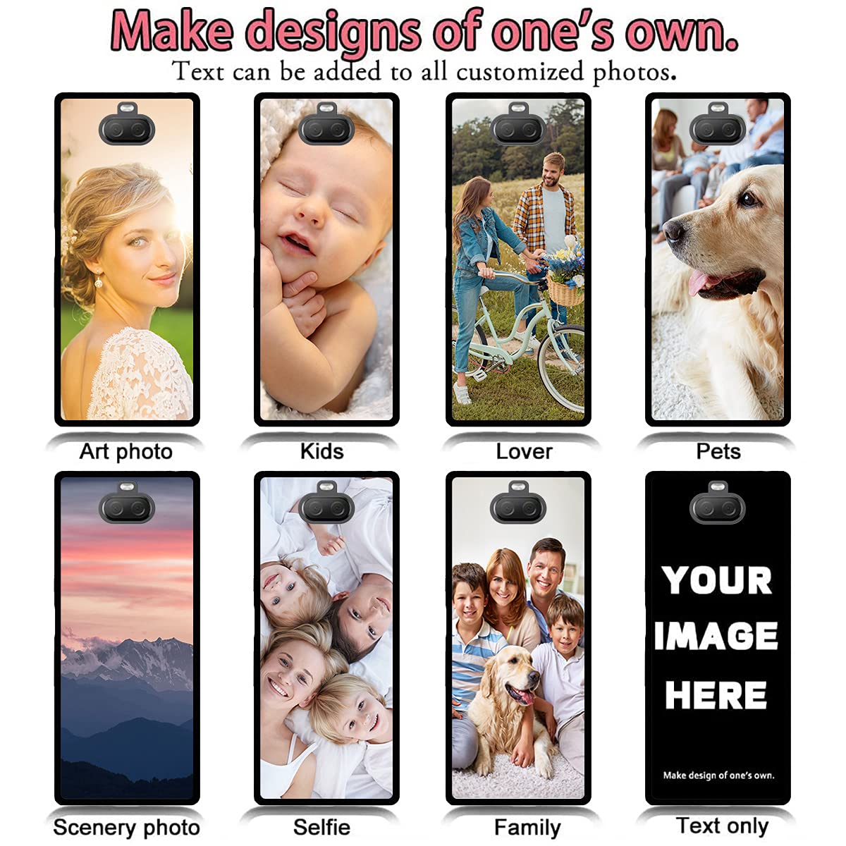 Customized Photo Case for Sony Xperia 1 III - Personalized Picture Phone Cover, Shockproof Silicone Case, Soft Candy Design - Perfect Christmas, Birthday & Thanksgiving Gift - Black Protective Phone Case for Everyday Use, Travel & Special Occasions