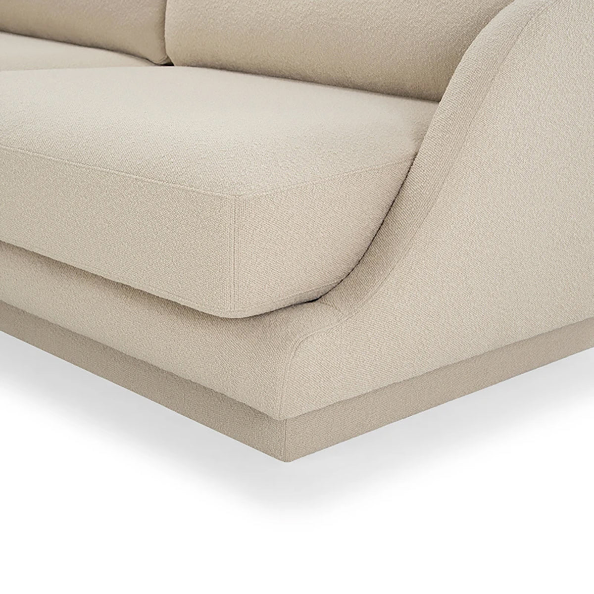 Emma Boucle 3 Seater Sofa - Modern Upholstered Living Room Couch with Soft Fabric for Home, Office, and Lounge Comfort - Perfect for Small Spaces and Cozy Gatherings