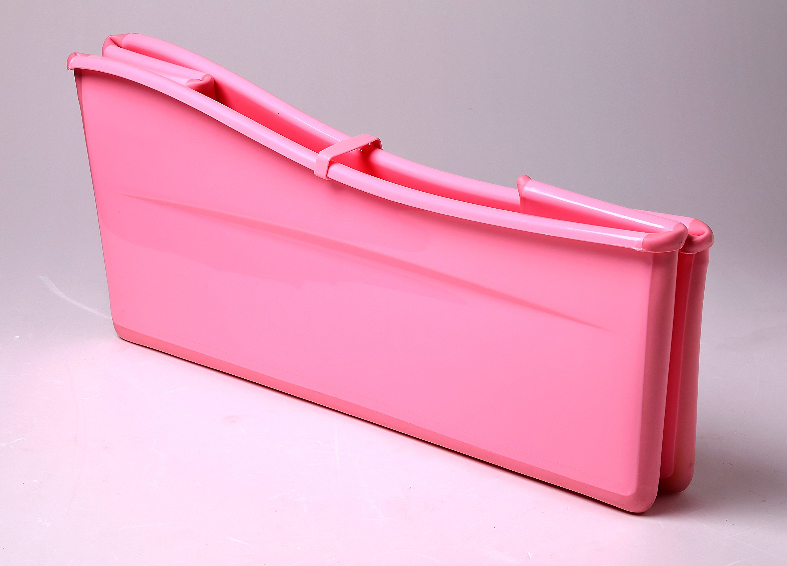 Portable Baby Bathtub for Newborns & Infants - Foldable, Lightweight & Safe (Pink) - Perfect for Travel, Home Use & Outdoor Bathing