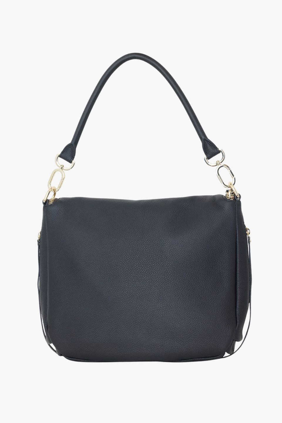 Frankie Fold Over Black Shoulder Bag for Women - Stylish Crossbody Purse with Adjustable Strap - Perfect for Work, Travel & Everyday Use