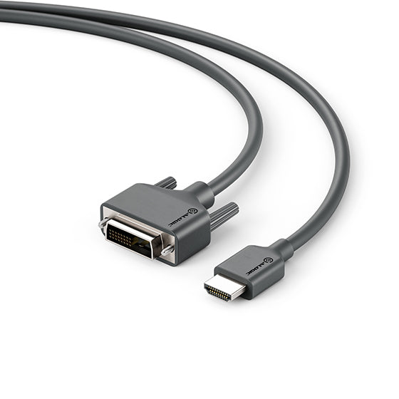 Premium HDMI to DVI Cable 6ft - Gold Plated Connectors, 4K Video & Audio Support - Perfect for Monitors, TVs, Gaming & Home Theater Setup