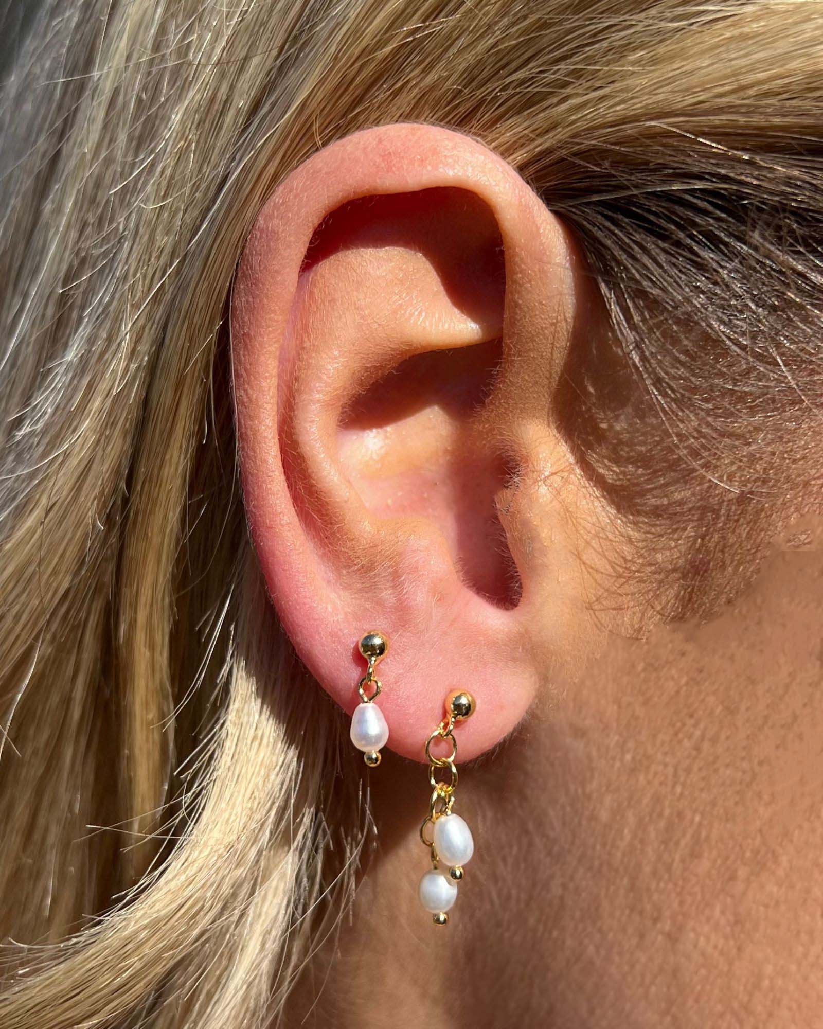 Elegant Gold Pearl Dove Earrings for Women - Perfect for Weddings, Parties & Everyday Wear