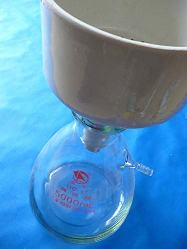GOWE 5000ml (5L) Borosilicate Glass Buchner Funnel Kit - Vacuum Filtration Apparatus for Chemistry Lab, Scientific Experiments & Home Brewing - Perfect for Liquid Filtration, Solvent Separation & Laboratory Use