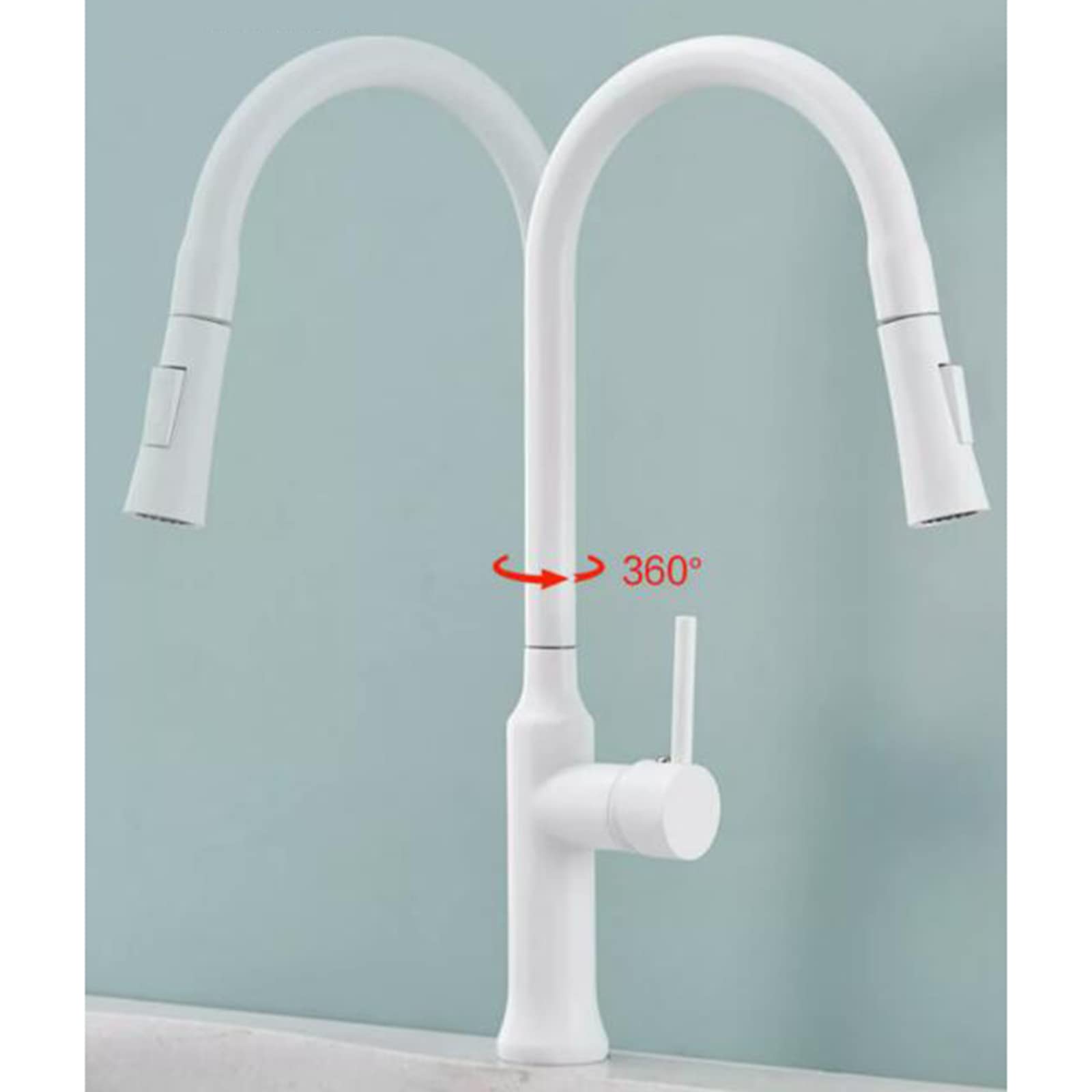 Brass Single Hole Kitchen Faucet with Pull-Out Spray - Perfect for Modern Kitchens