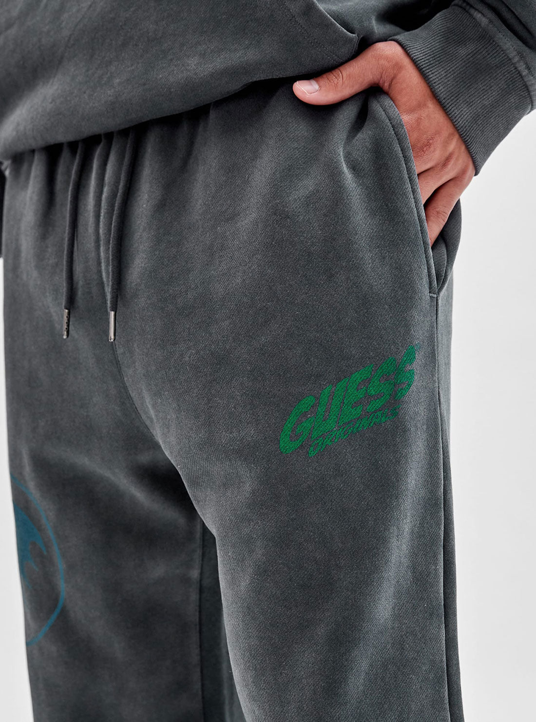Guess Originals x Batman Black Signal Trackpants - Men's Graphic Print Joggers for Casual Wear & Superhero Fans - Perfect for Lounge, Streetwear & Comic-Con Events