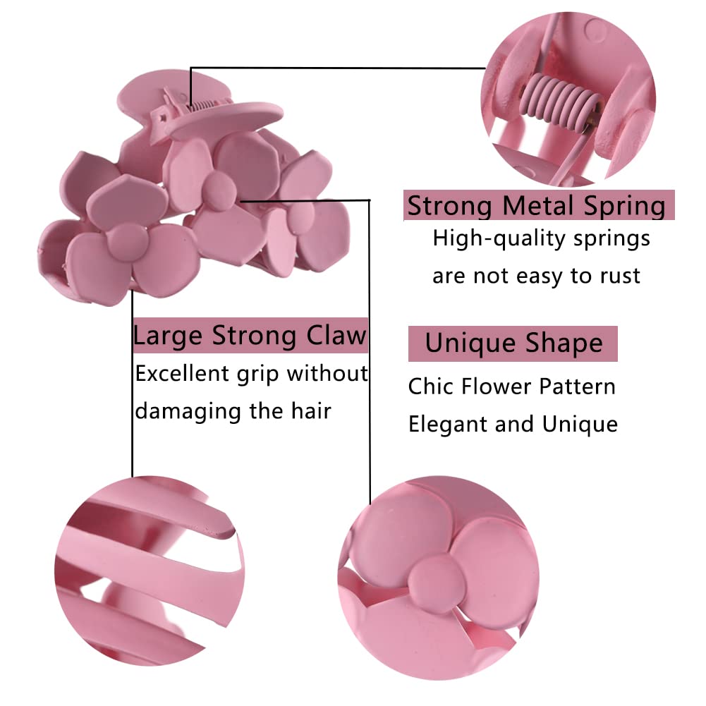 8 Pcs Non-Slip Jaw Hair Clips for Women - Strong Hold Claw Clips for Thick & Long Hair - Trendy Hair Accessories for Everyday Styling, Work, and Special Occasions