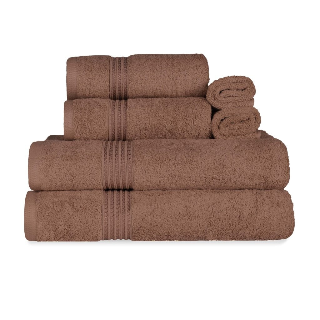 Premium 6-Piece Egyptian Cotton Towel Set - Ultra Soft, Highly Absorbent Bath Towels for Spa, Hotel & Luxury Home Use