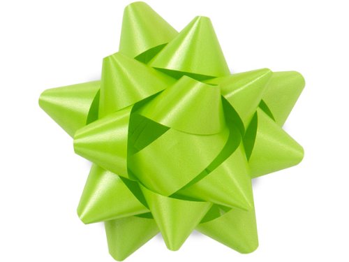 Poly Star Gift Bows - 3.5 Inch Citrus Orange Medium Star Bows for Christmas, Birthday & Party Decorations - 100% Polypropylene (8 Packs, 48 Bows Each) - Perfect for Gift Wrapping, Tree Decor & Present Toppers