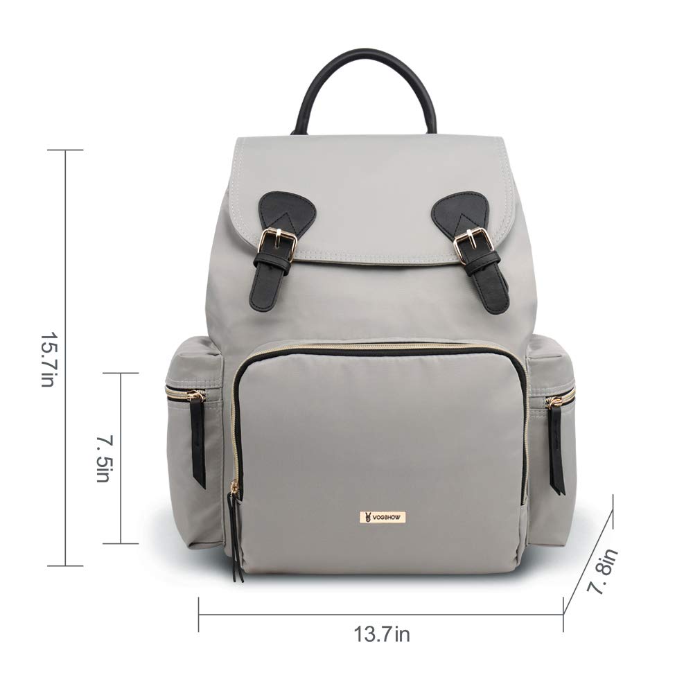 Vogshow Waterproof Diaper Bag Backpack - Large Multi-Functional Travel Baby Changing Bag for Moms, Dads & Caregivers - Perfect for Daycare, Hospital Visits & Family Outings