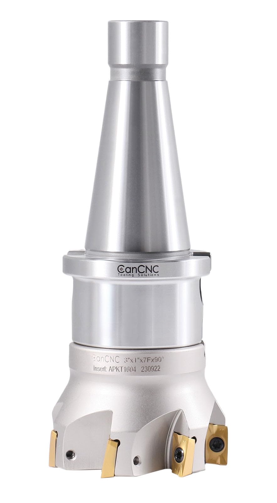 3'' Indexable Face Mill Cutter with NMTB40 1'' End Mill Holder & 7 APKT1604 Carbide Inserts - High Precision Milling Tool for Metalworking, NMTB-4518 | Ideal for CNC Machining, Industrial Manufacturing & Metal Fabrication