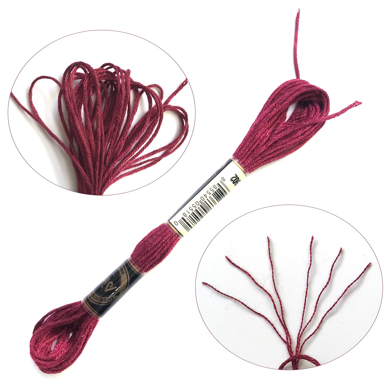 30 Skeins Embroidery Floss for Cross Stitch & Friendship Bracelets - Includes 10 Bobbins & 2 Needle Threaders (Purple) | Perfect for DIY Crafts, Sewing Projects & Handmade Gifts