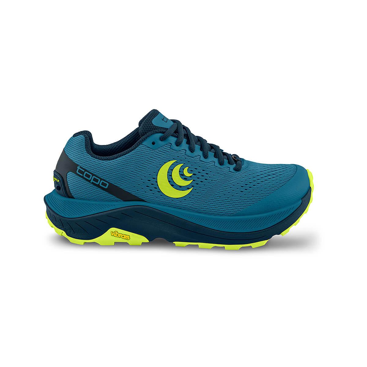 Topo Athletic Ultraventure 3 Trail Running Shoes for Men - Lightweight Hiking & Outdoor Shoes in Blue/Lime - Size 10 D Medium - Perfect for Trail Running, Hiking & Outdoor Adventures