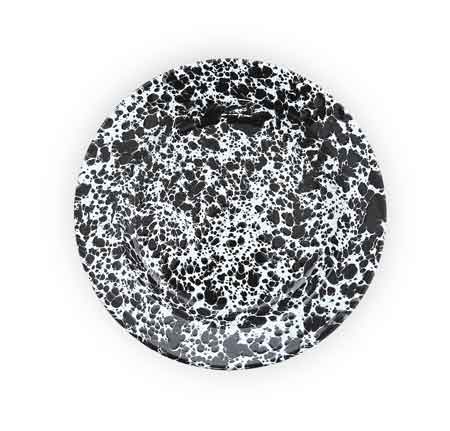 Crow Canyon 10.25 Inch Black Marble Dinner Plates Set of 4 - Elegant Stoneware for Everyday Dining, Dinner Parties & Home Decor