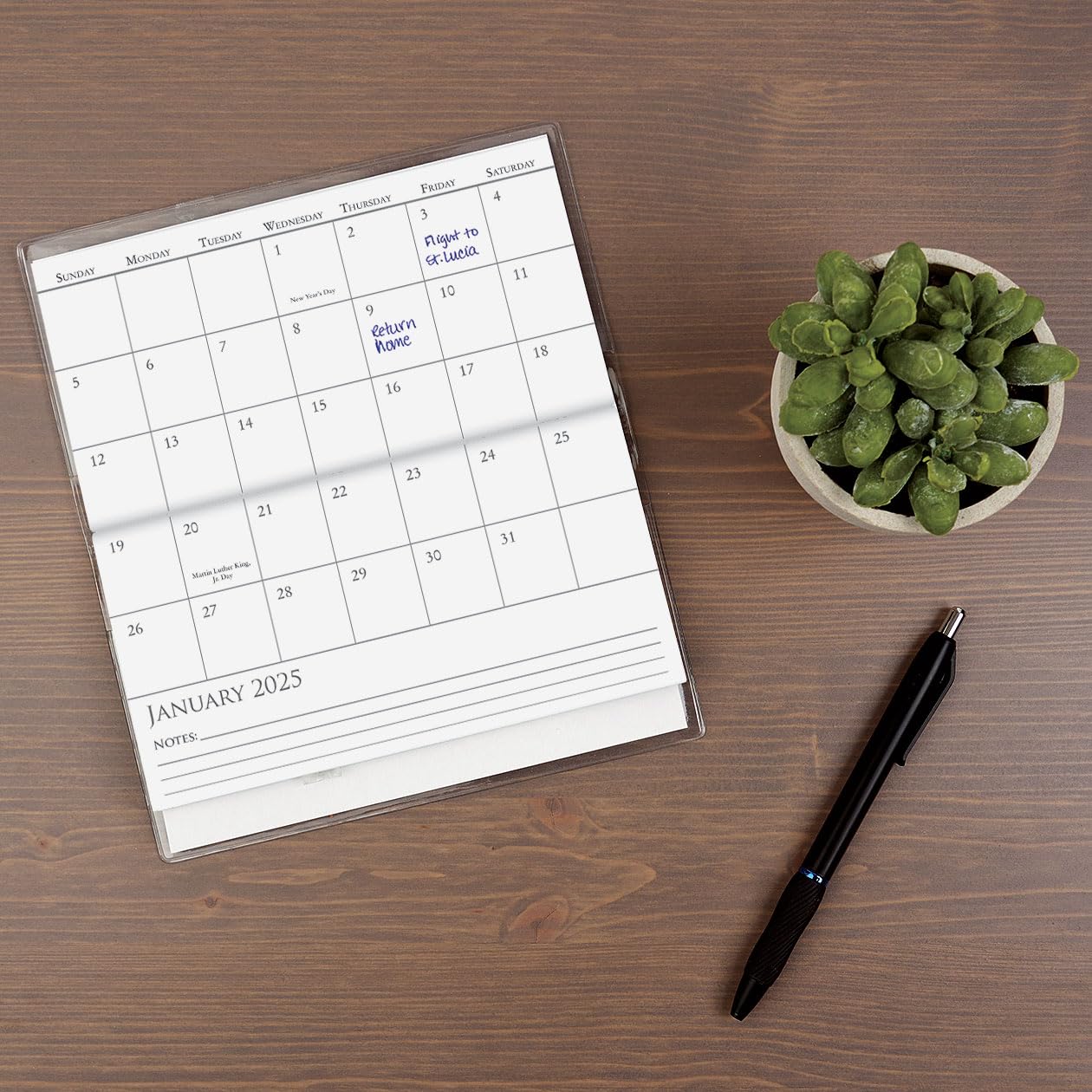 Pressed Flowers Planner Pocket Calendar 2025 - 3.5x6.5 Inch Mini Floral Organizer with 30 Note Pages | Monthly Agenda Book for Women, Office, Kitchen & Purse | Current Brand Bookstore-Quality Memo Pad for Planning, Gifting & Daily Scheduling