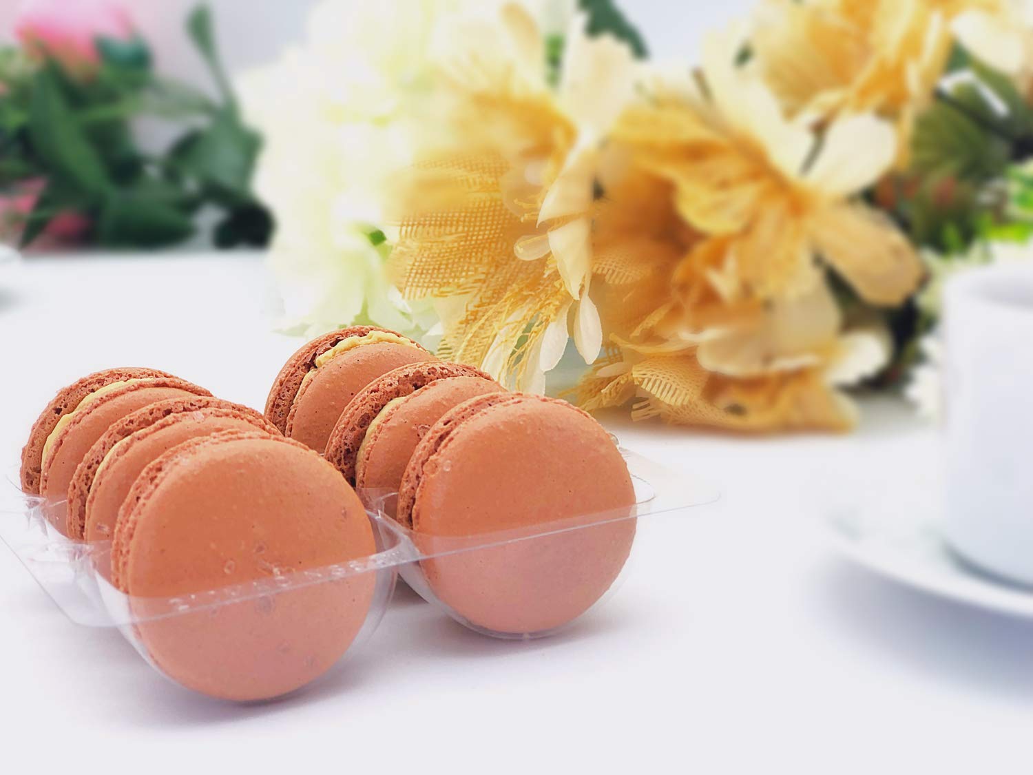 6 Pack Gluten Free French Salted Caramel Macarons - Delicious Gourmet Cookies for Parties, Gifts & Dessert Platters