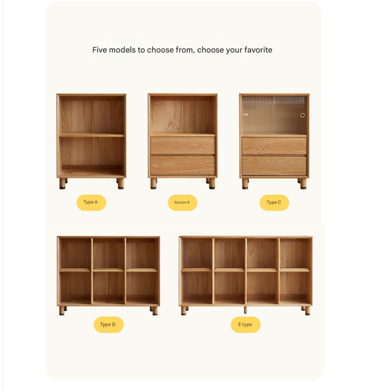 Oak Solid Wood Modern Creative Bookcase - Stylish Storage for Books & Home Decor | Perfect for Living Room, Office & Study Spaces