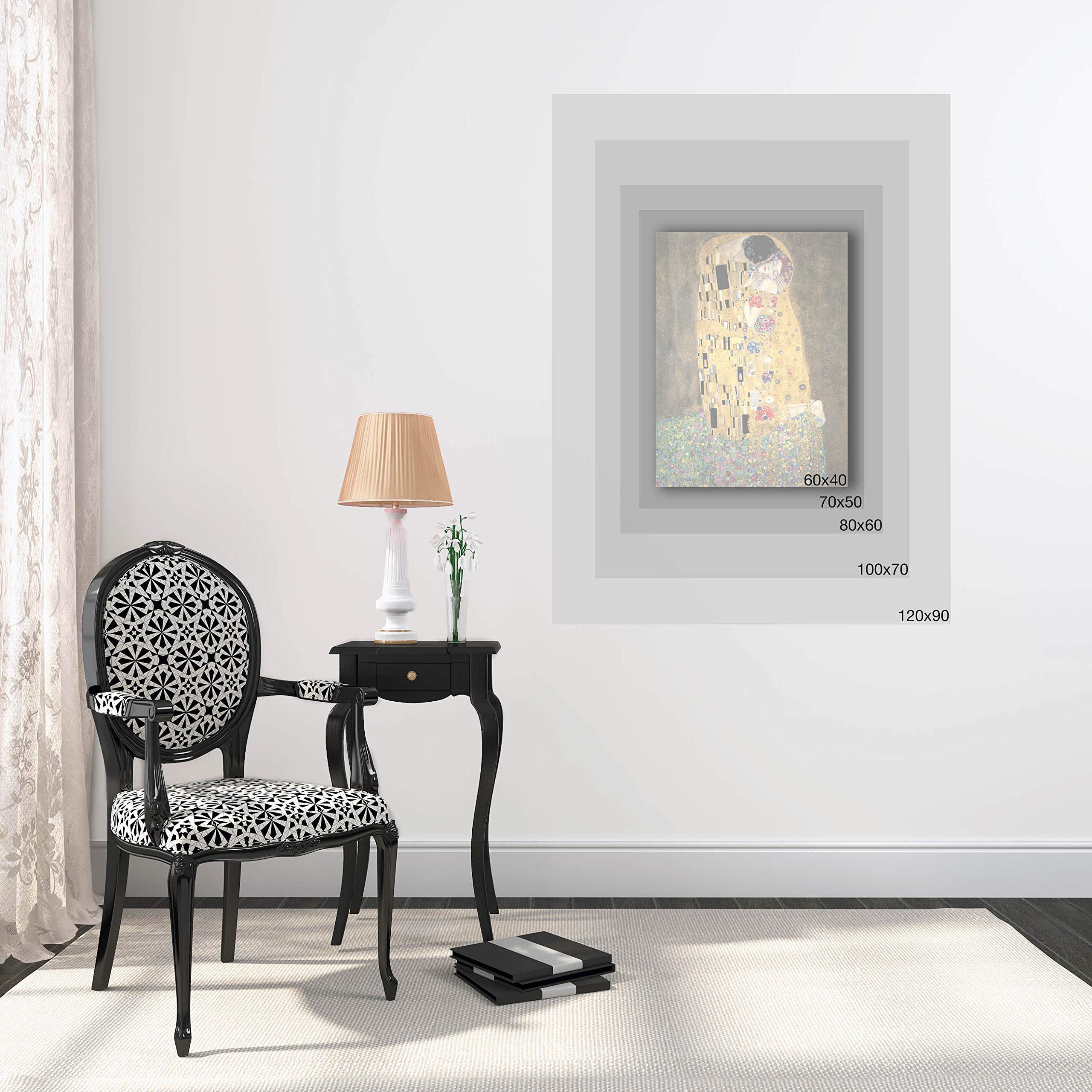 Pierre Benson Romance in New York Art Print - Premium Canvas Wall Decor - 100x70cm (39x27.5in) - Ready to Hang - Perfect for Living Room, Bedroom & Office Decor