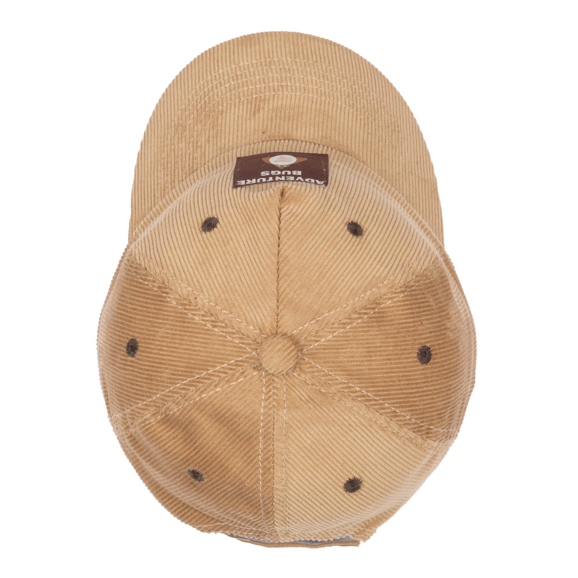 Adventure Bugs Patch Corduroy Cap for Men & Women - Outdoor Hiking, Camping, and Casual Streetwear Fashion