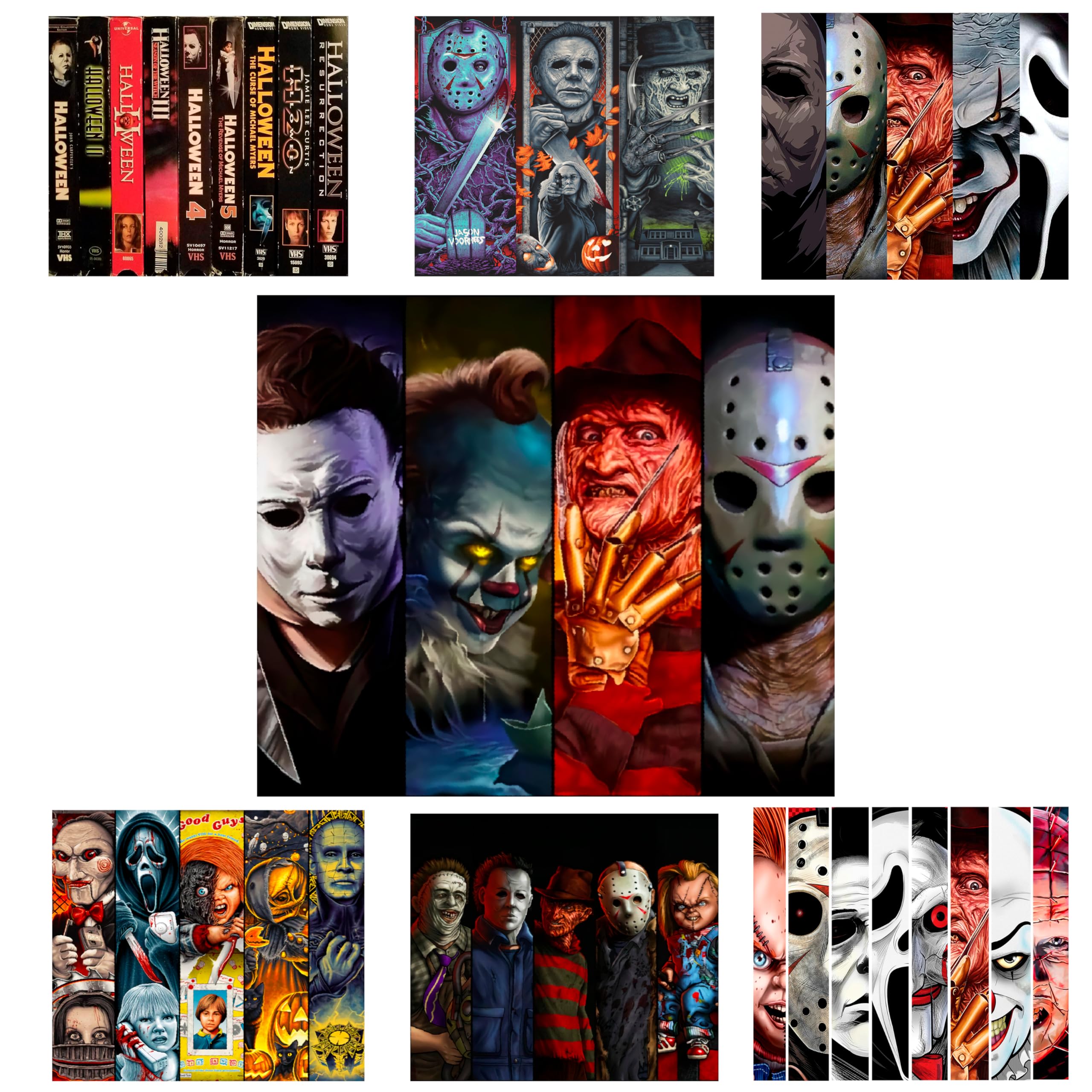 Halloween Classic Horror 20oz Tumbler Sublimation Bundle - Ready to Press DIY Blank Tumbler for Sublimation Printing - Perfect for Halloween Party Favors, Spooky Gifts & Horror Themed Events
