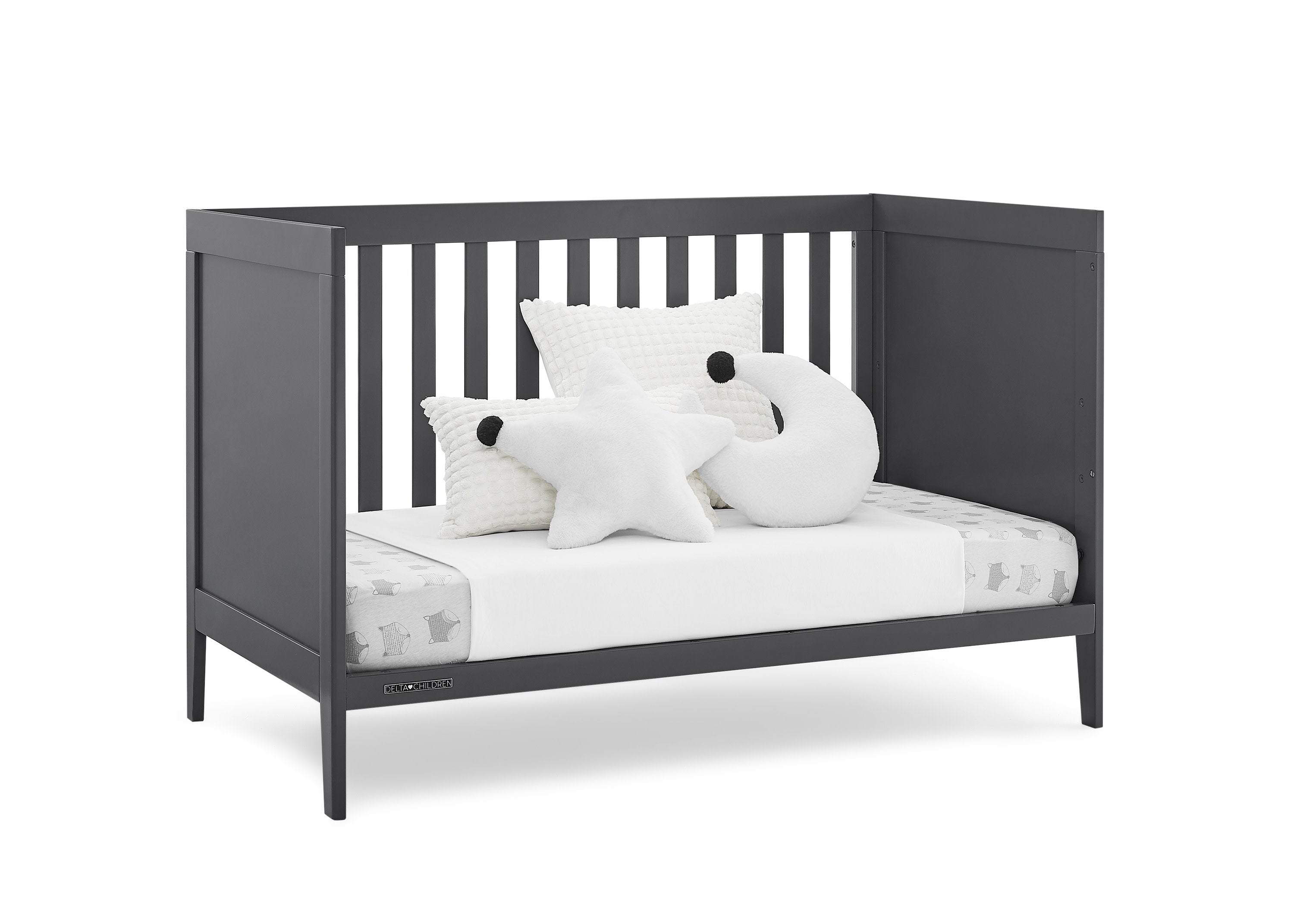Hayes 4-in-1 Convertible Baby Crib - White Nursery Furniture for Newborn to Toddler Bed | Perfect for Modern Nursery, Bedroom & Daycare Centers