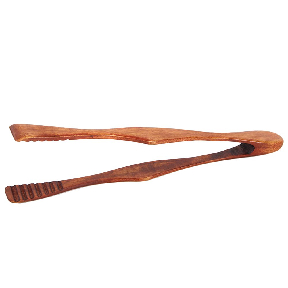 DOITOOL 12-Inch Wooden Kitchen Tongs for Cooking, BBQ, Steak, Bread, Desserts - Heat Resistant & Non-Slip Food Tongs for Grilling, Baking, Buffet Serving & Kitchen Use