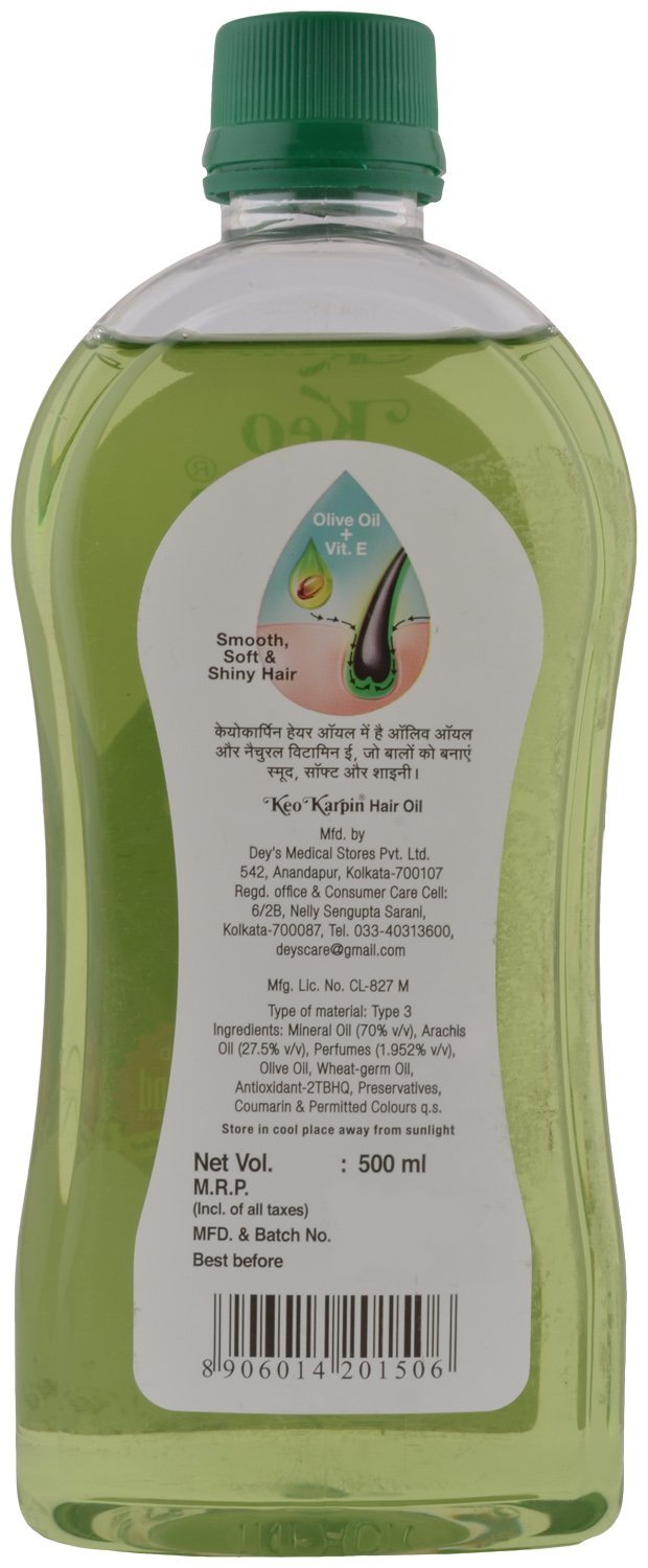 Keo Karpin Hair Oil - 500ml Non-Sticky Hair Growth Treatment for Dry, Damaged Hair - Perfect for Daily Nourishment & Styling