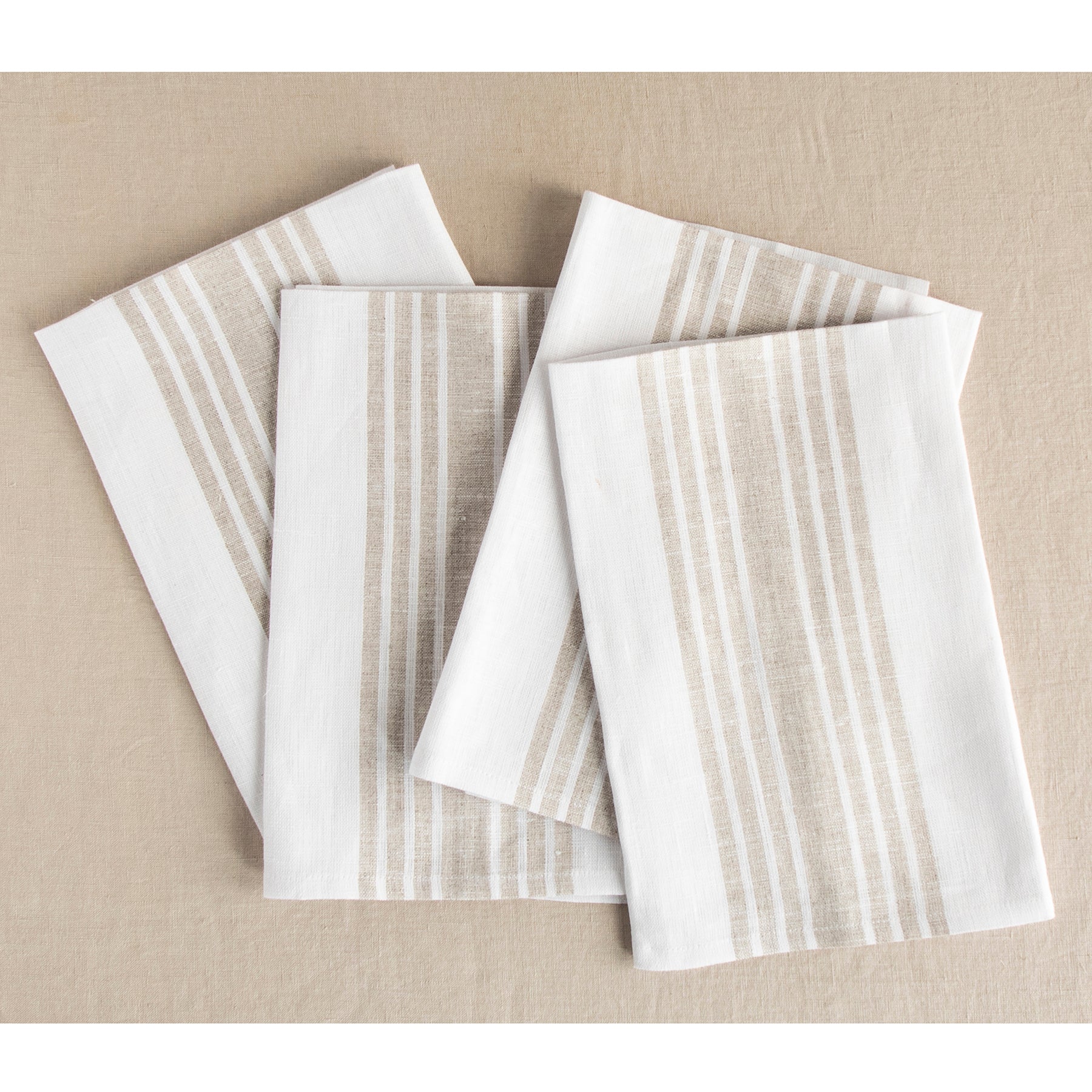 Farmhouse Style Cotton Napkins - Set of 4 for Dining, Kitchen & Party Decor - Rustic Table Linens for Everyday Use & Special Occasions