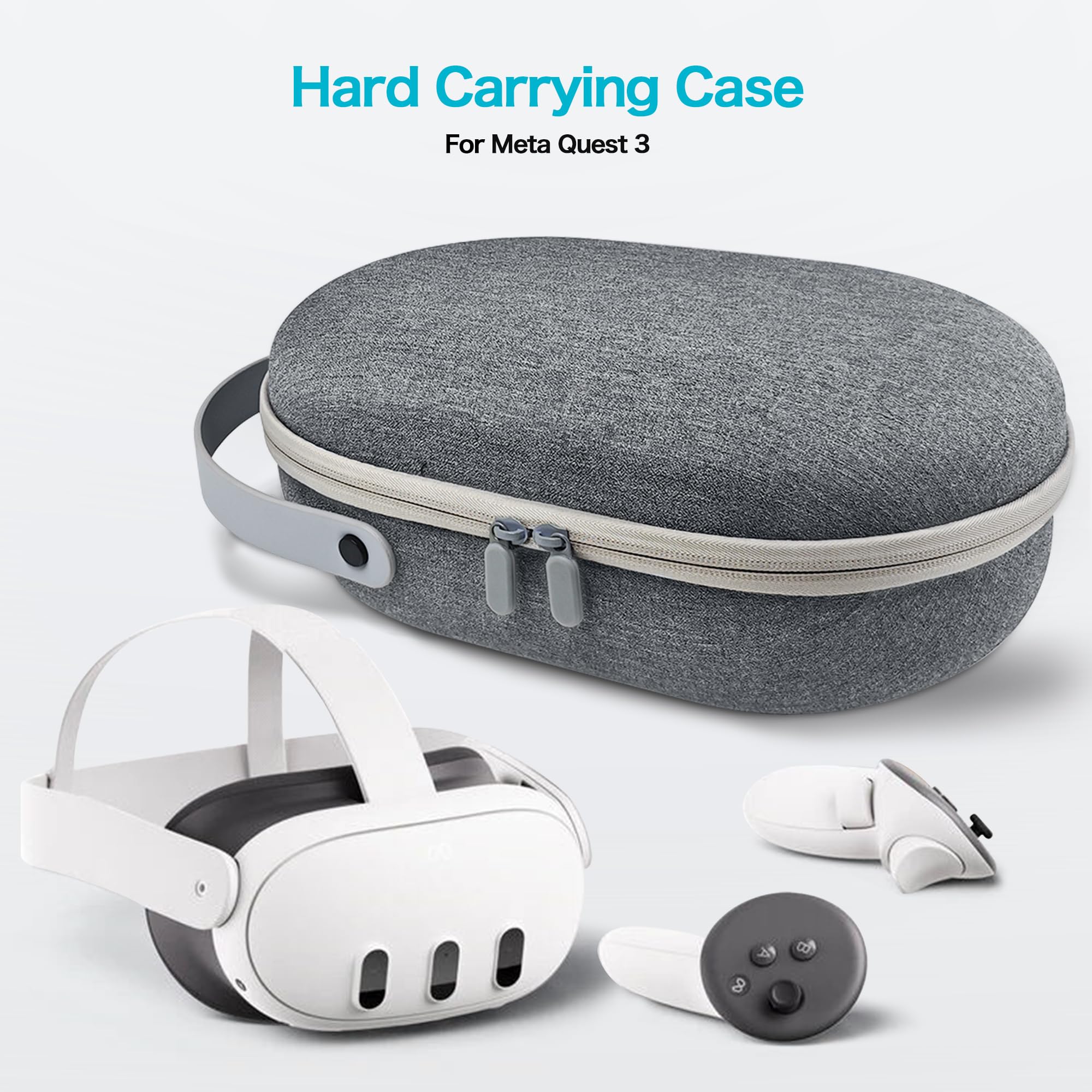 AWINNER Hard Shell Carrying Case for Meta Quest 3 VR Headset - Ultra Slim Travel Protection Cover - Perfect for Gaming, Travel & Storage Accessories