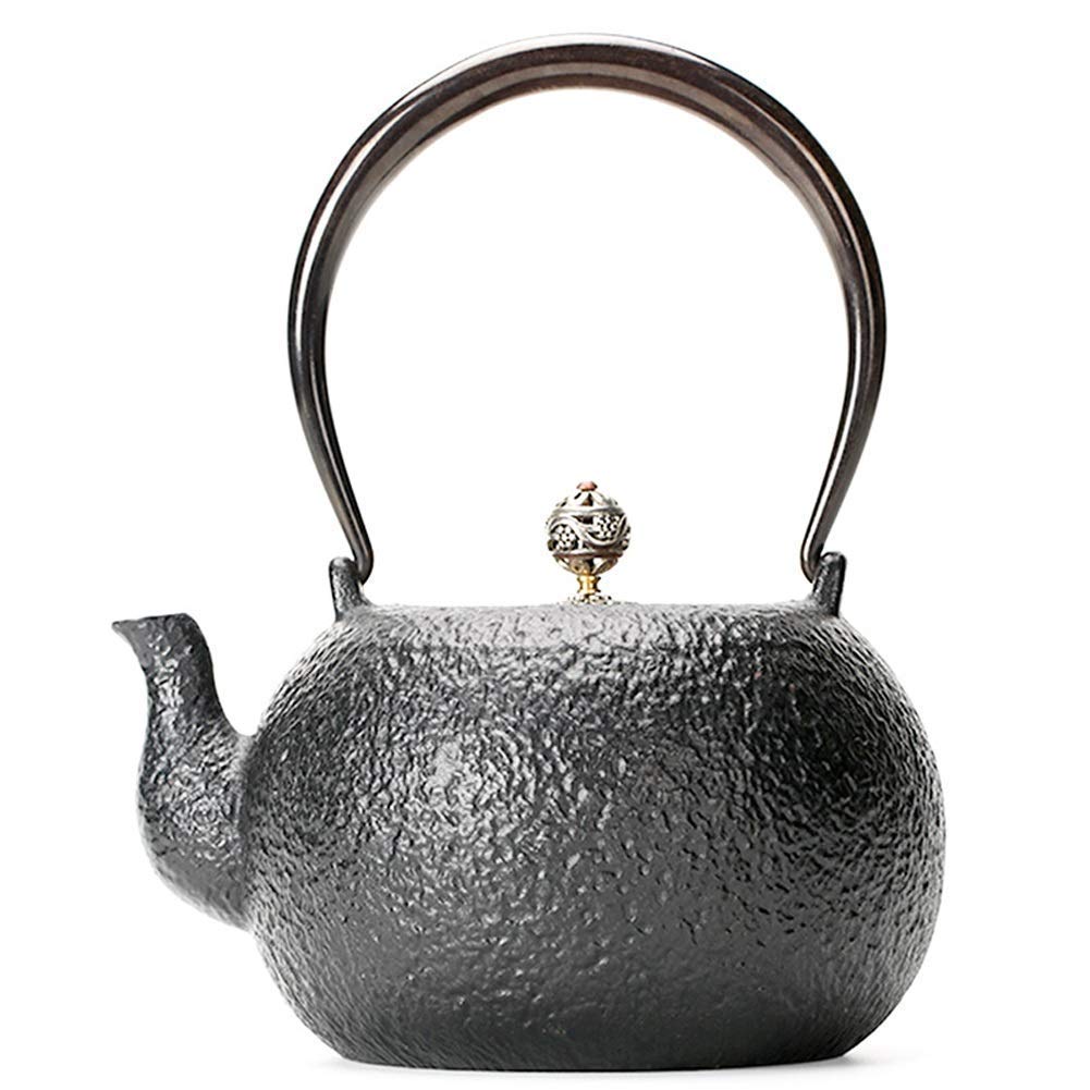Premium Cast Iron Teapot with Trivet Stand - 1200ML Retro Tetsubin Tea Kettle for Loose Leaf & Tea Bags - Handmade Ceramic Teapot with Gift Box - Perfect for Jasmine Pearls, Oolong & Herbal Tea Brewing - Ideal for Home, Office & Tea Ceremonies