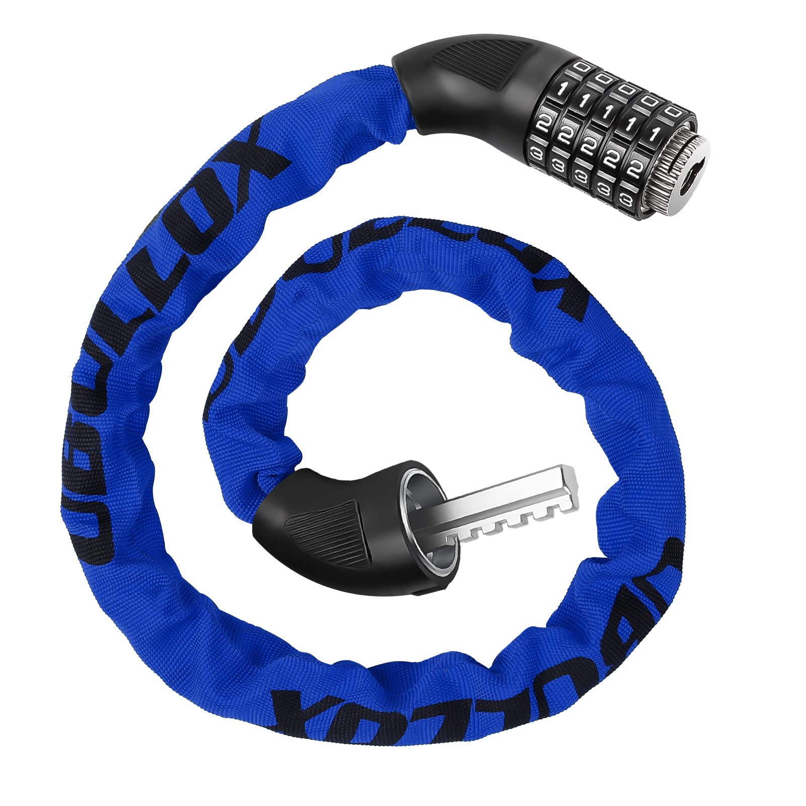 UBULLOX 3FT/4FT Heavy Duty Bike Chain Lock - 5-Digit Combination Anti-Theft Bicycle Lock with Resettable Code for Bicycle, Motorcycle, Scooter - Perfect for Urban Commuting, Campus Security & Outdoor Cycling