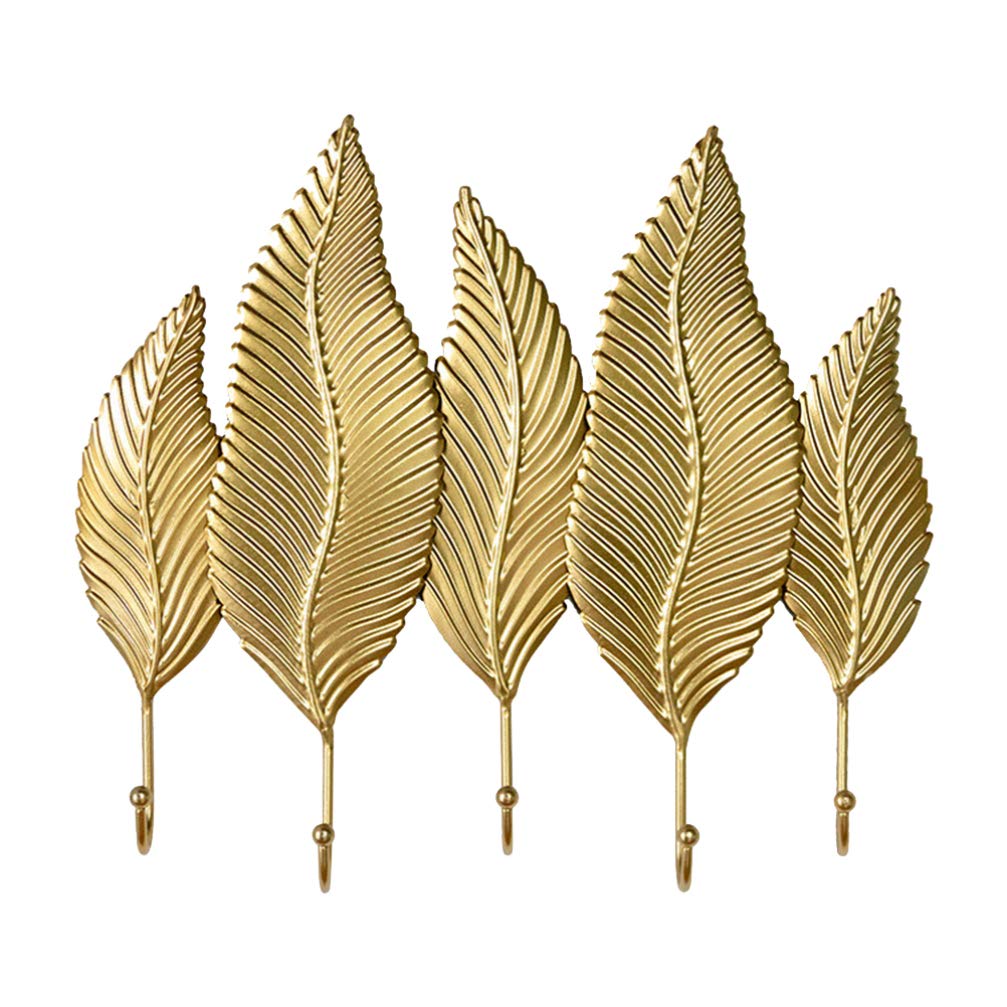 VORCOOL Iron Leaf Wall Hook - Coat & Key Hanger for Home Decor