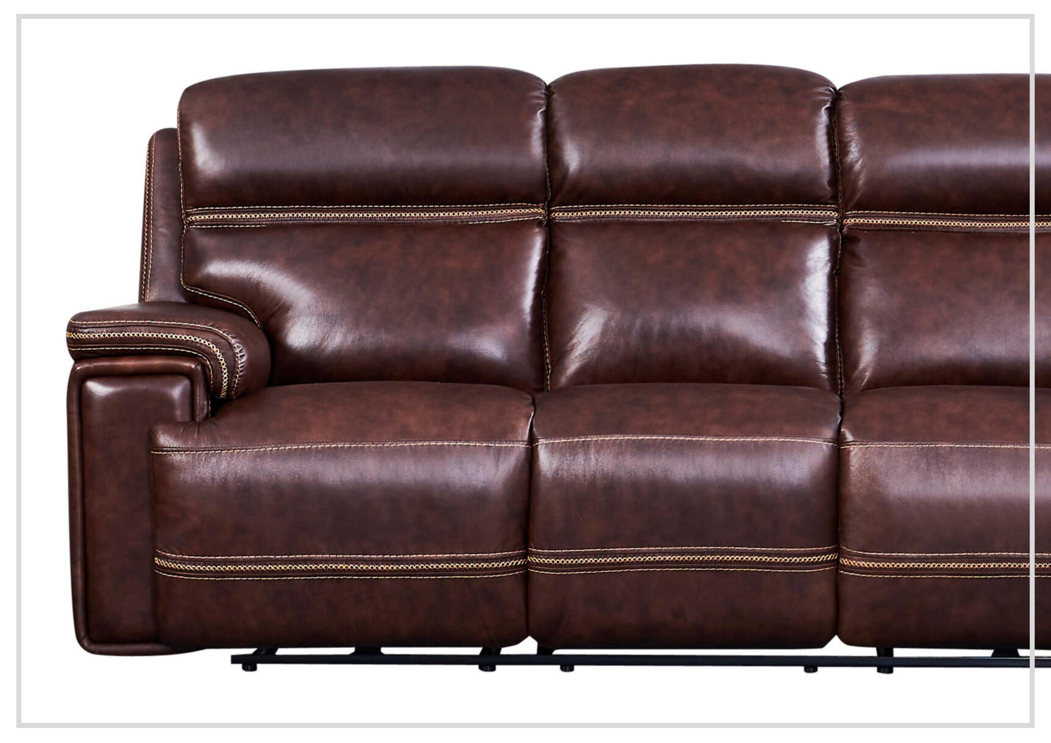Gio Italia Fabiano Power Reclining Leather 3-Seater Sofa in Brown - Luxurious Comfort for Living Room, Home Theater & Family Gatherings