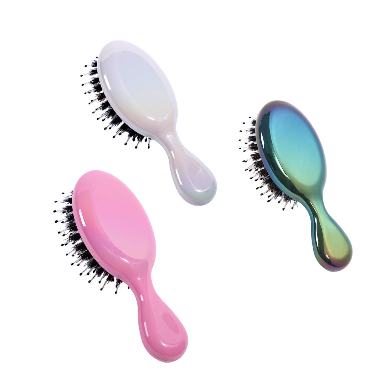 Premium Soft Boar Bristle Hair Brush for Women & Kids - Gentle Detangling for Thick, Thin, Long, Short, Curly & Straight Hair - Ideal for Wet & Dry Hair Care - Dark Green (Perfect for Home, Travel & Daily Styling)
