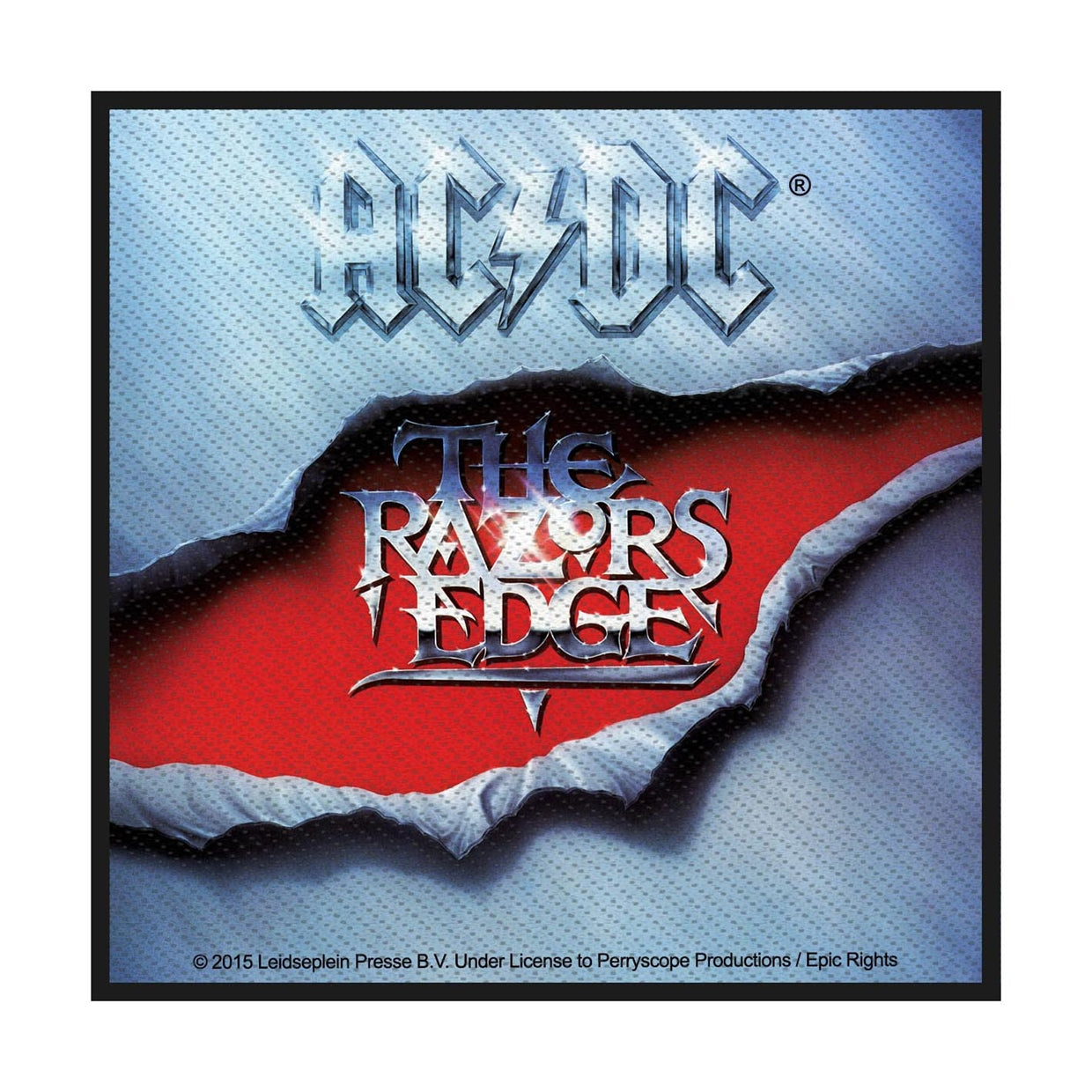 The Razors Edge AC/DC Sew On Iron On Patch for Jackets, Bags & Denim - Rock Band Embroidered Badge for DIY Customization