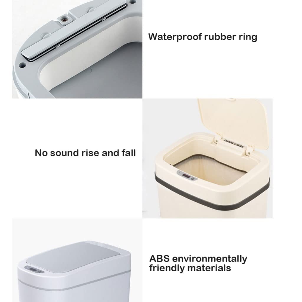 Automatic Sensor Trash Can - Hands-Free Bathroom & Kitchen Waste Bin with Lid, Touchless Garbage Container for Toilet Paper, Compost, and Recycling (Color: Black) - Perfect for Home, Office, and Commercial Spaces