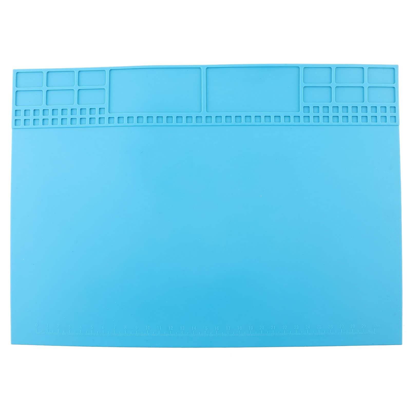 ZPSHYD Heat Resistant Desk Pad - 350MMx250MM Light Blue Workstation Mat for Phone & Computer Maintenance | Heat Insulation Platform | Perfect for Electronics Repair, Soldering, and Crafting Workspaces