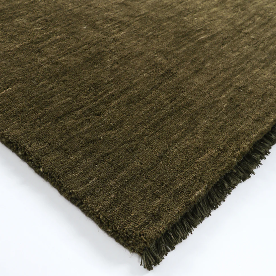 Baya Sandringham Floor Runner Rug - Moss Green 90cm x 500cm - Perfect for Hallways, Staircases & Entryways