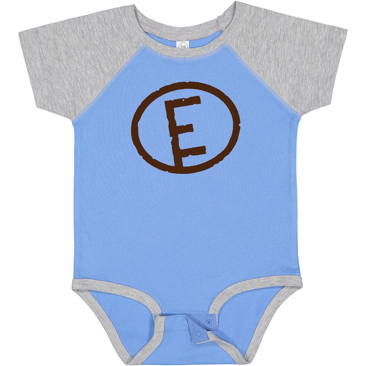 Inktastic Monogram Letter E Baby Bodysuit - Personalized Cotton Onesie for Newborns & Infants | Perfect for Baby Showers, Christenings & Photo Shoots