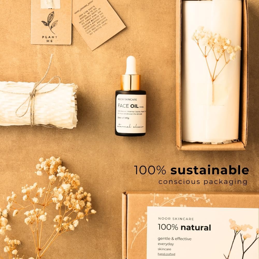 **100% Natural Anti-Aging Face Oil with Rosehip, Jojoba & Argan – Vitamin E Night Serum for Glowing Skin, Skin Tightening & Fine Lines – Perfect for Gua Sha Massage & Night Skincare Routine – 30ml for Women & Men**