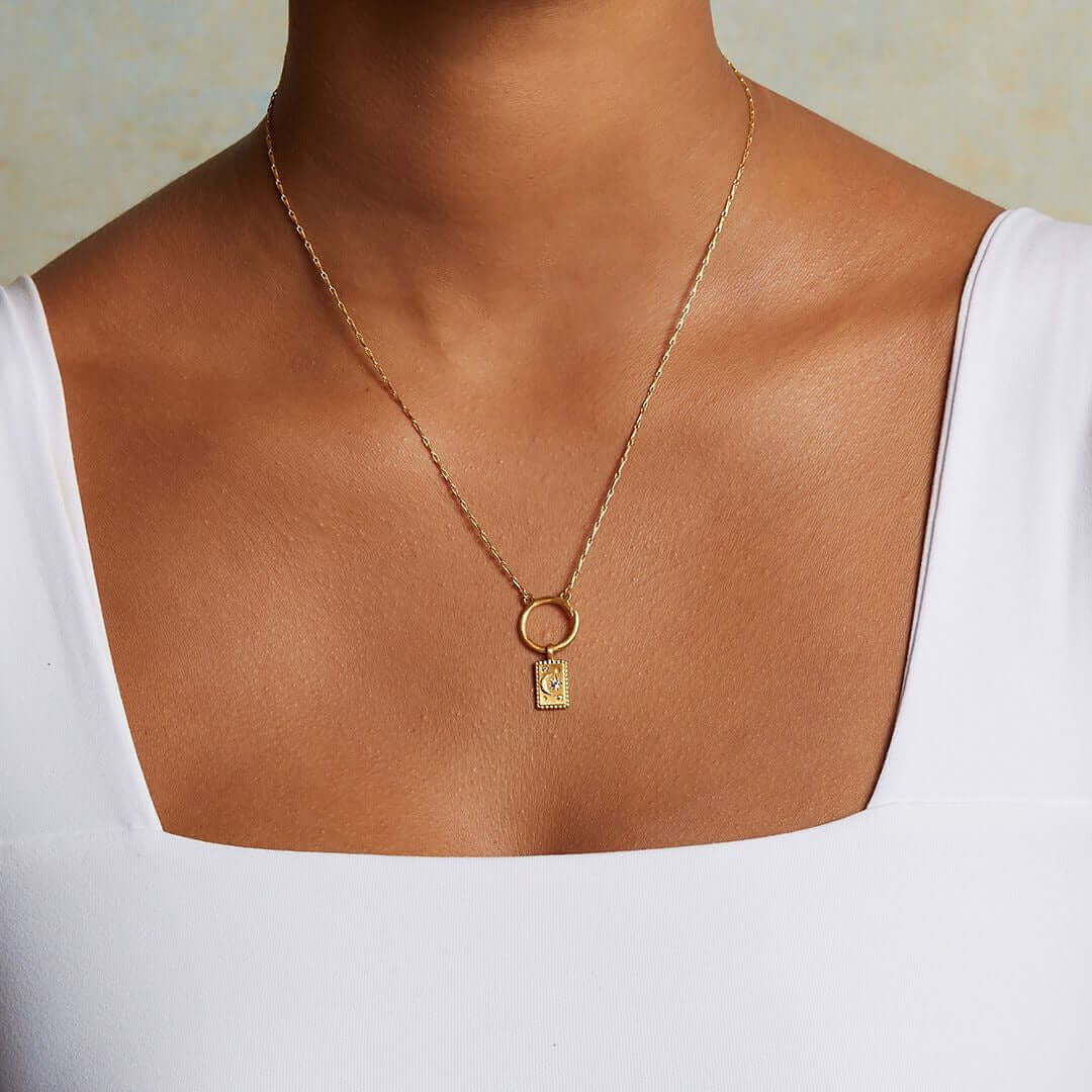 Ganesha Lotus Pendant Necklace - Spiritual Elephant Jewelry for Women | Hindu God Blessing Gift for Yoga, Meditation & Spiritual Protection | JX402